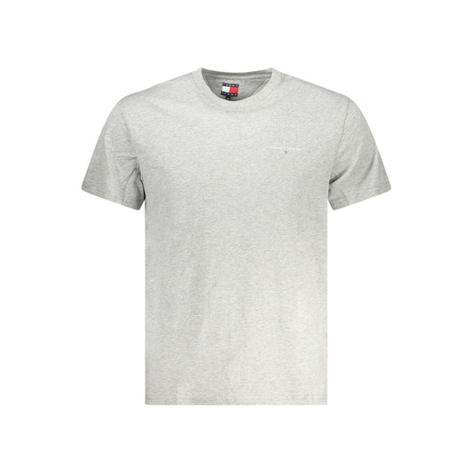 Tommy Hilfiger Gray Cotton Men T-Shirt $124.00 Tommy Hilfiger Luzworld