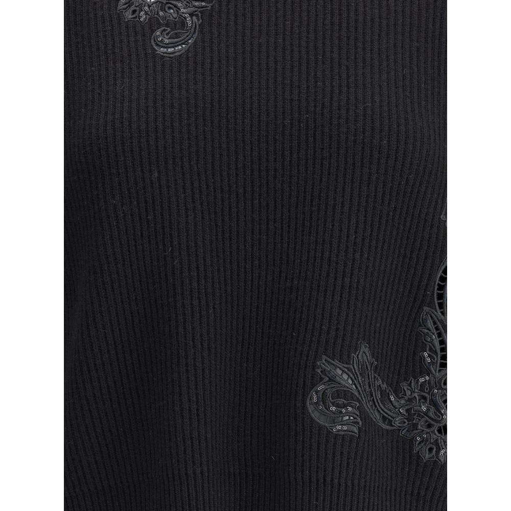 Versace Barocco Leaf Embroidered Sweater $3015.00 Versace Luzworld