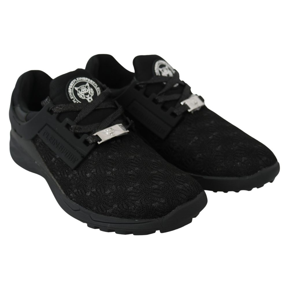 Plein Sport Black Polyester Sneaker $1205.00 Plein Sport Luzworld