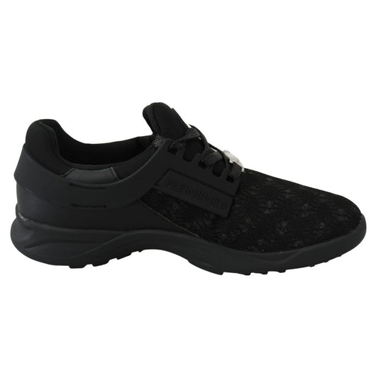 Plein Sport Black Polyester Sneaker $1205.00 Plein Sport Luzworld