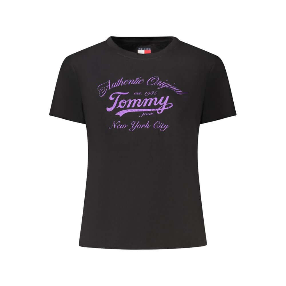 Tommy Hilfiger Black Cotton Women T-Shirt $124.00 Tommy Hilfiger Luzworld