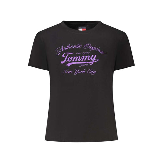 Tommy Hilfiger Black Cotton Women T-Shirt $124.00 Tommy Hilfiger Luzworld