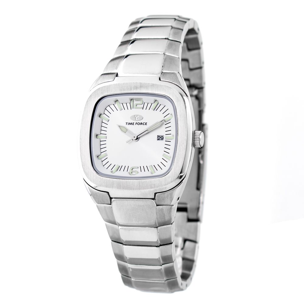 Time Force Silver Stainless Steel Watch $184.00 Time Force Luzworld