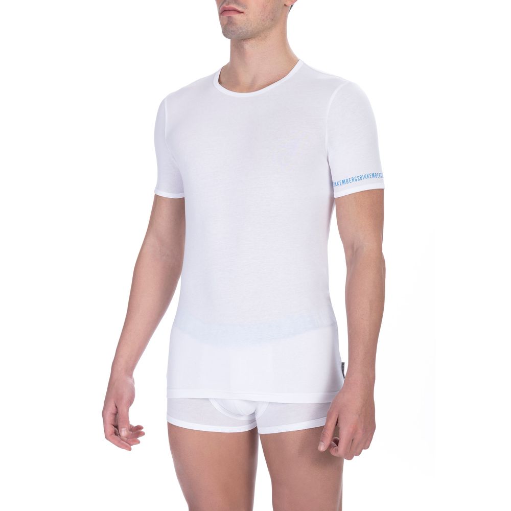 Bikkembergs White Cotton Men T-Shirt Twin Pack $126.00 Bikkembergs Luzworld