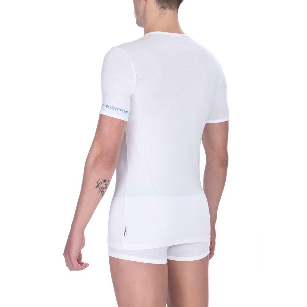 Bikkembergs White Cotton Men T-Shirt Twin Pack $126.00 Bikkembergs Luzworld