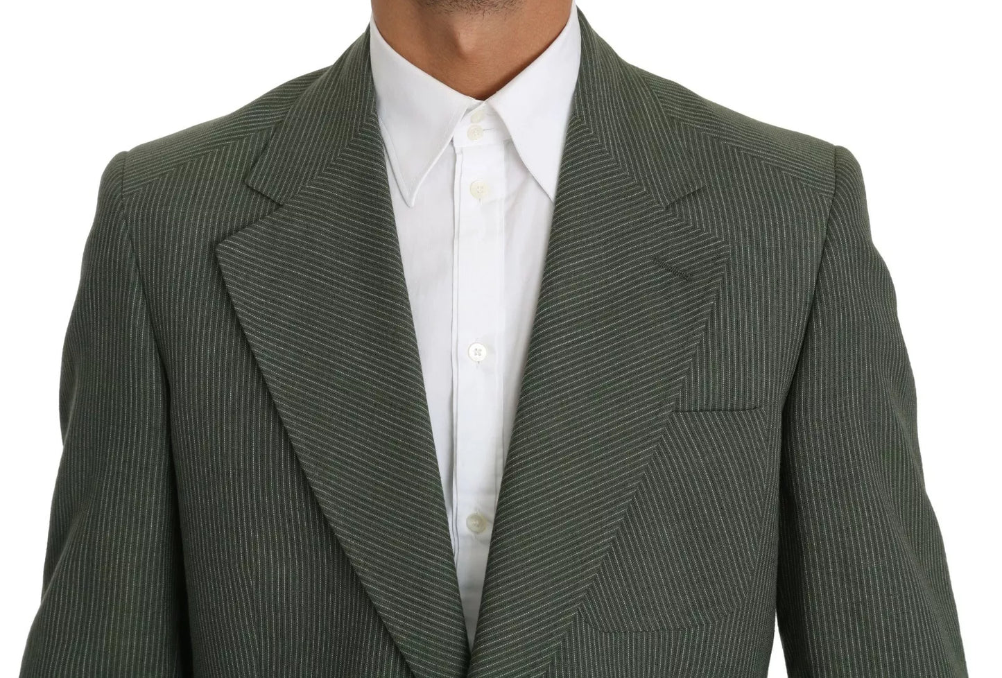 Romeo Gigli Green Linen Blazer One Piece Single Breasted Jacket $935.00 Romeo Gigli Luzworld