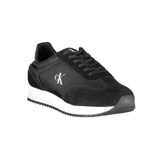 Calvin Klein Black Leather Men Sneaker $244.00 Calvin Klein Luzworld