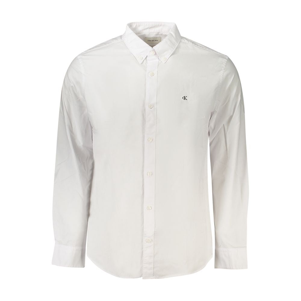 Calvin Klein White Cotton Men Shirt $228.00 Calvin Klein Luzworld
