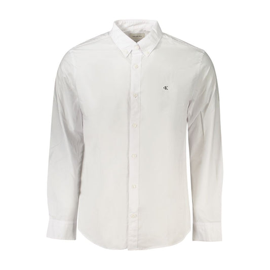 Calvin Klein White Cotton Men Shirt $228.00 Calvin Klein Luzworld