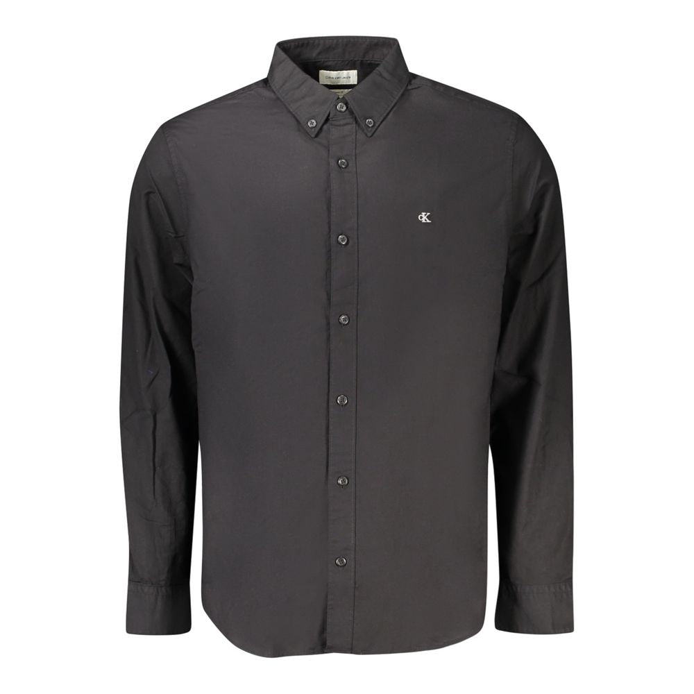 Calvin Klein Black Cotton Men Shirt $228.00 Calvin Klein Luzworld
