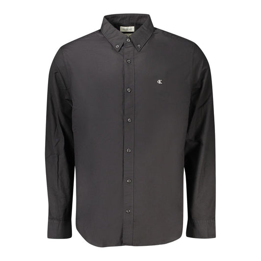 Calvin Klein Black Cotton Men Shirt $228.00 Calvin Klein Luzworld