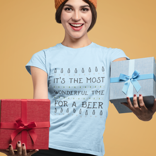 Beer Time -Light Blue- T-shirt- Luzworld