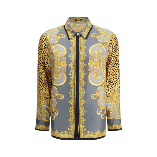 Versace Silk Cheetah Foulard Shirt $2477.00 Versace Luzworld