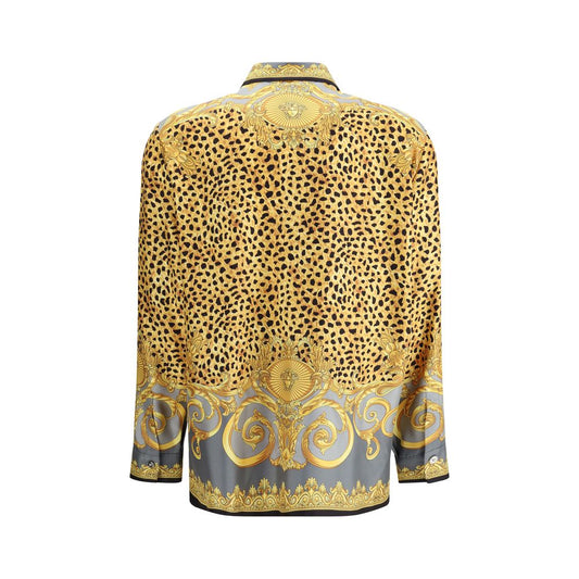 Versace Silk Cheetah Foulard Shirt $2477.00 Versace Luzworld