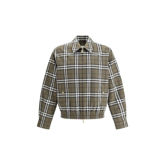 Burberry Check pattern wool Harrington Jacket $4365.00 Burberry Luzworld