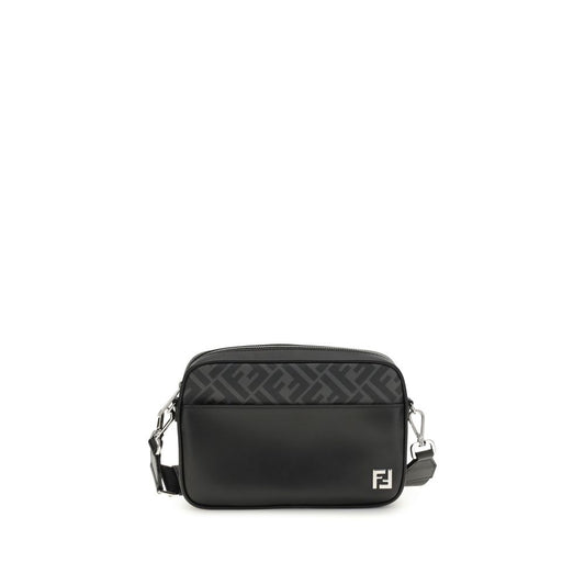 Fendi FF leather and canvas Shoulder Bag $2684.00 Fendi Luzworld