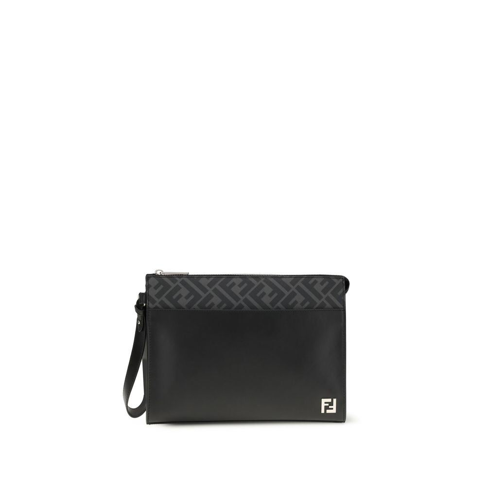 Fendi Leather FF canvas Pouch $2344.00 Fendi Luzworld