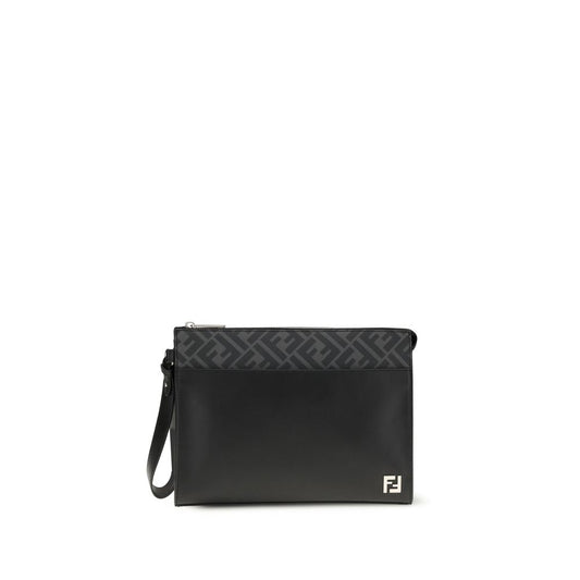 Fendi Leather FF canvas Pouch $2344.00 Fendi Luzworld