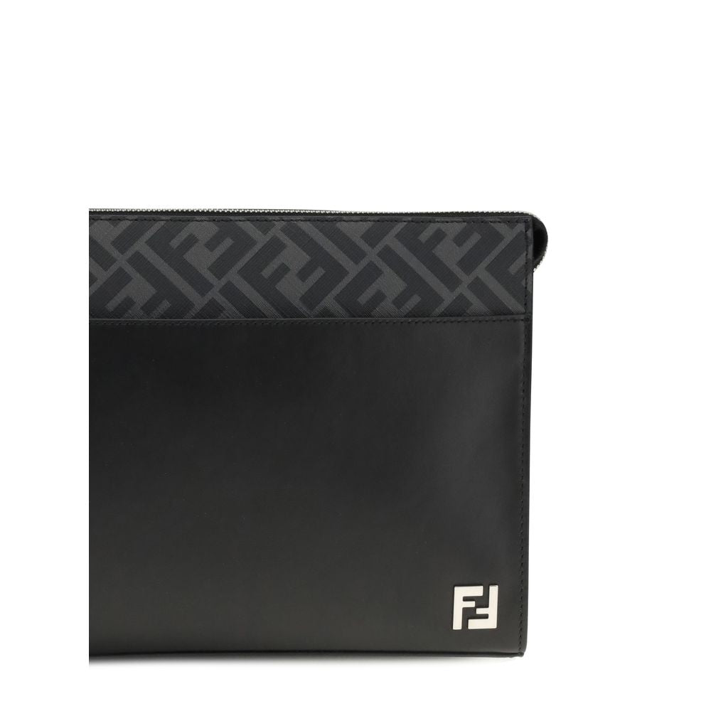 Fendi Leather FF canvas Pouch $2344.00 Fendi Luzworld