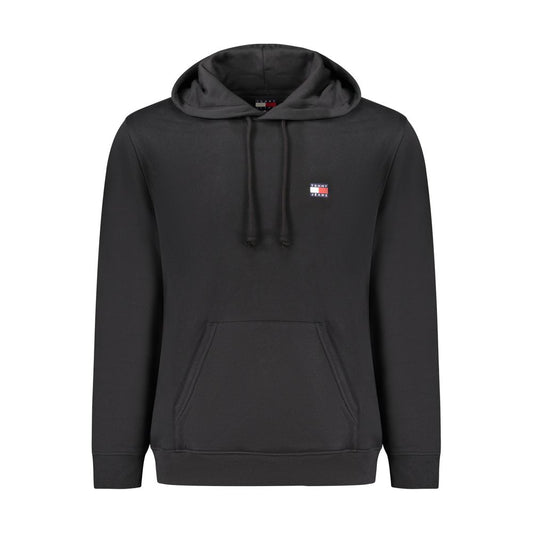 Tommy Hilfiger "Black Cotton Men Sweater with Central Pocket"