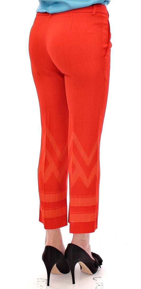 Versace Collection Red Pants Cropped 3/4 Short Nude Capri Pants $737.00 Versace Collection Luzworld