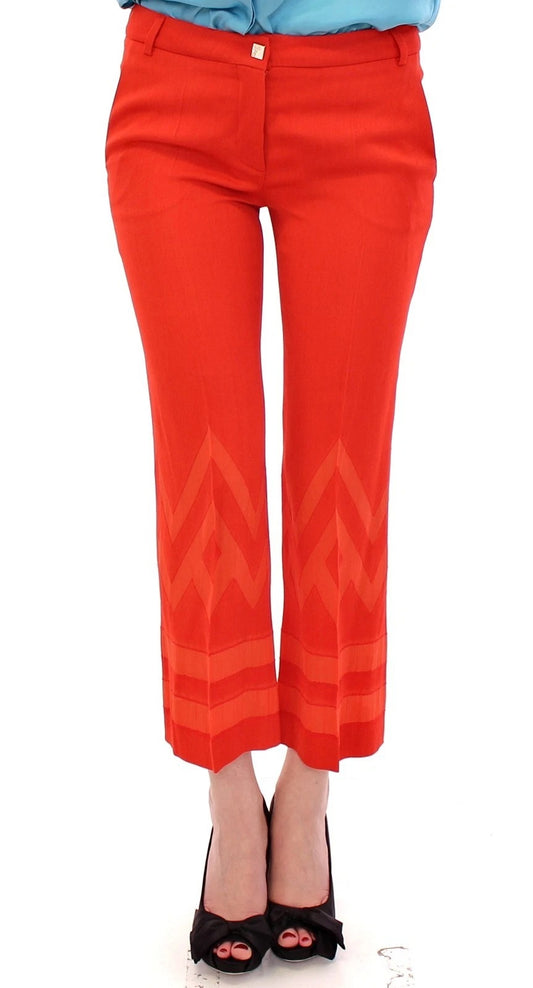 Versace Collection Red Pants Cropped 3/4 Short Nude Capri Pants $737.00 Versace Collection Luzworld