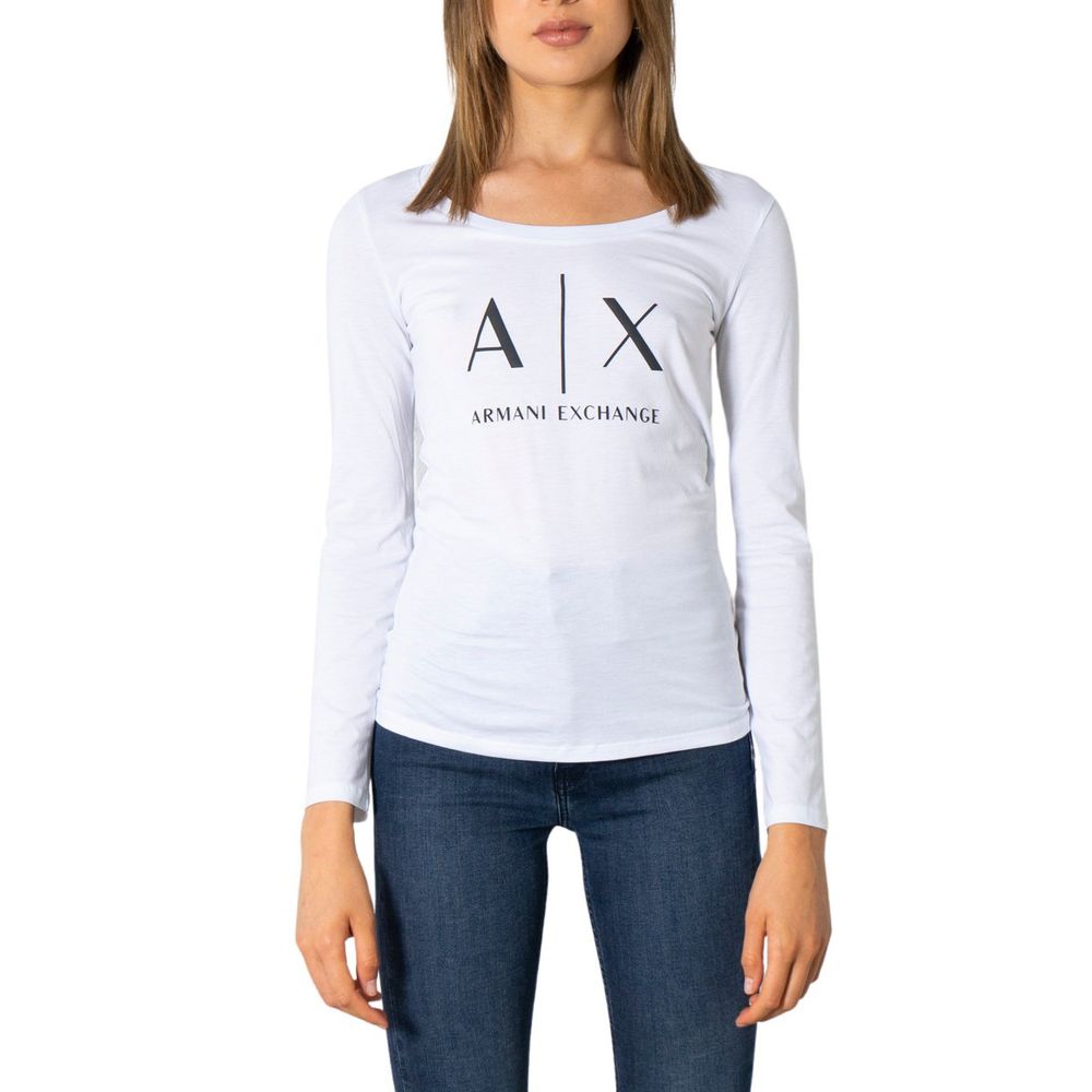 Armani Exchange White Cotton Long Sleeve $164.00 Armani Exchange Luzworld