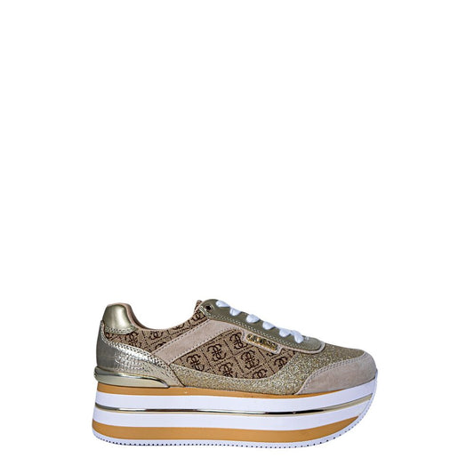 Guess Beige Polyester Sneaker $266.00 Guess Luzworld