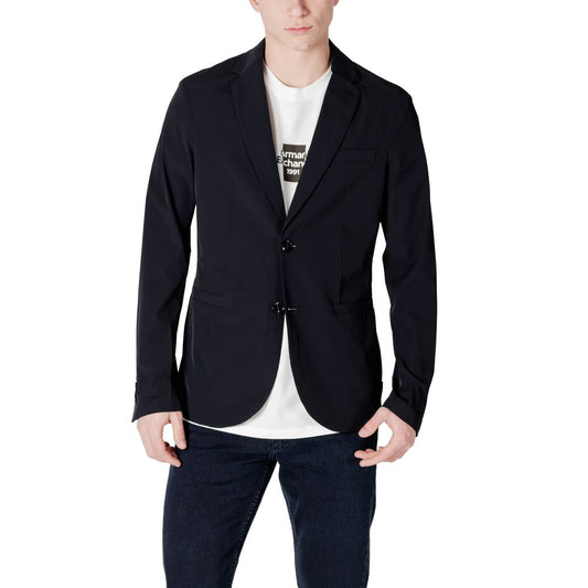 Armani Exchange Black Cotton Blazer $631.00 Armani Exchange Luzworld