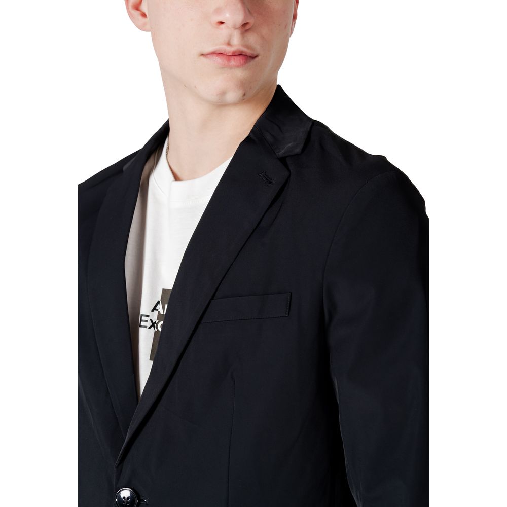 Armani Exchange Black Cotton Blazer $631.00 Armani Exchange Luzworld