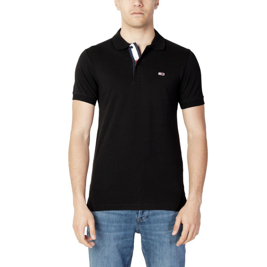 Tommy Hilfiger Jeans Black Cotton Polo Shirt $181.00 Tommy Hilfiger Jeans Luzworld