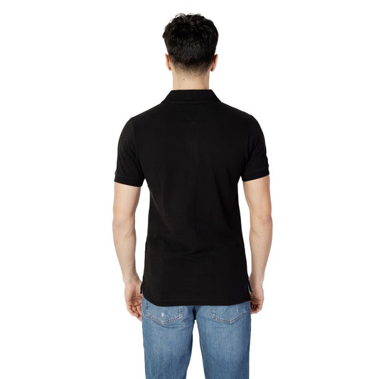 Tommy Hilfiger Jeans Black Cotton Polo Shirt $181.00 Tommy Hilfiger Jeans Luzworld