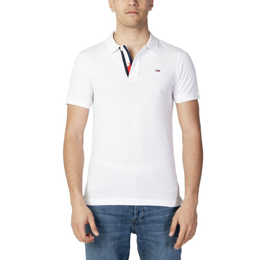 Tommy Hilfiger Jeans White Cotton Polo Shirt $181.00 Tommy Hilfiger Jeans Luzworld