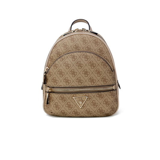 Guess Beige Polyethylene Backpack $308.00 Guess Luzworld