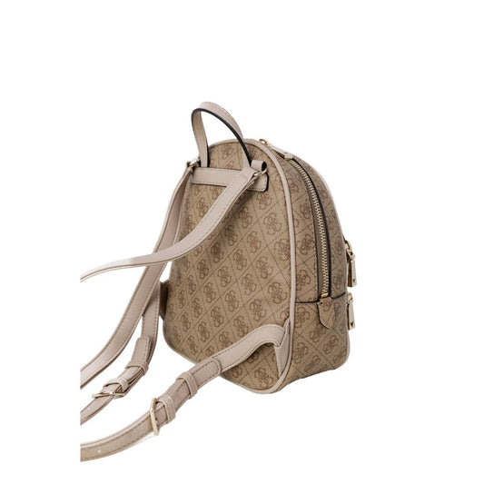 Guess Beige Polyethylene Backpack $308.00 Guess Luzworld