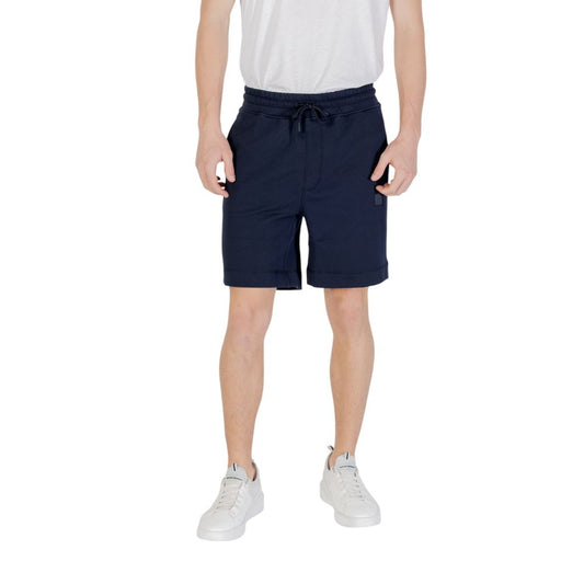 Hugo Boss Blue Cotton Bermuda $202.00 Hugo Boss Luzworld