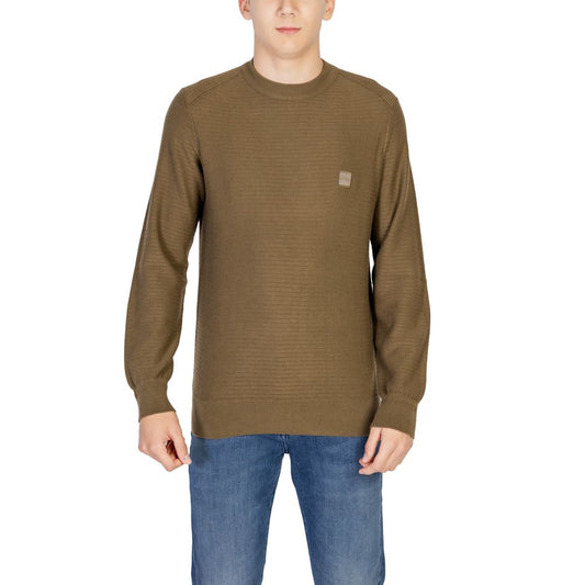 Hugo Boss Green Cotton Sweater $246.00 Hugo Boss Luzworld