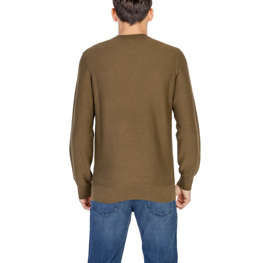 Hugo Boss Green Cotton Sweater $246.00 Hugo Boss Luzworld