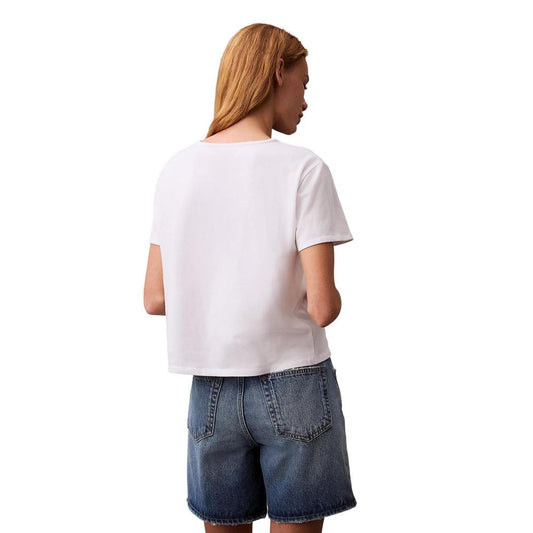 Calvin Klein Jeans White Recycled Cotton T-Shirt $133.00 Calvin Klein Jeans Luzworld