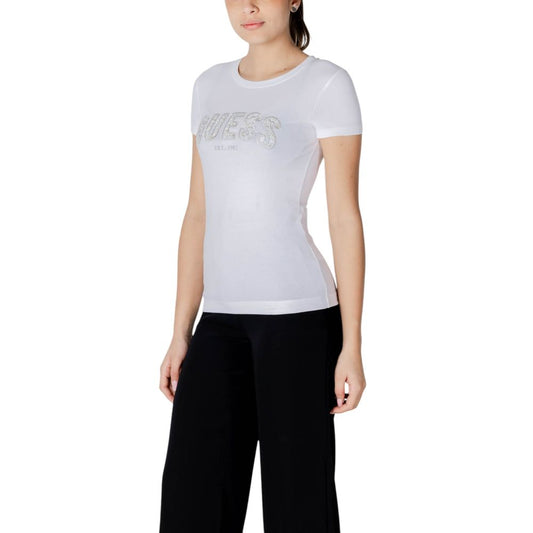Guess White Cotton T-Shirt $148.00 Guess Luzworld