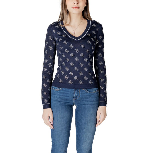 Guess Blue Viscose Sweater $258.00 Guess Luzworld