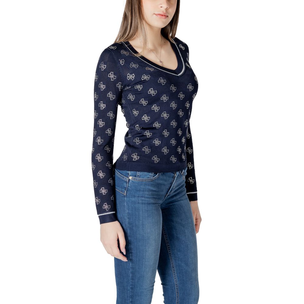 Guess Blue Viscose Sweater $258.00 Guess Luzworld