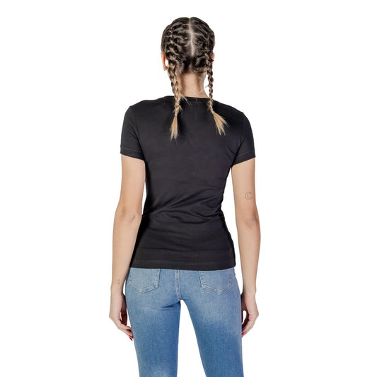 Guess Black Cotton T-Shirt $123.00 Guess Luzworld