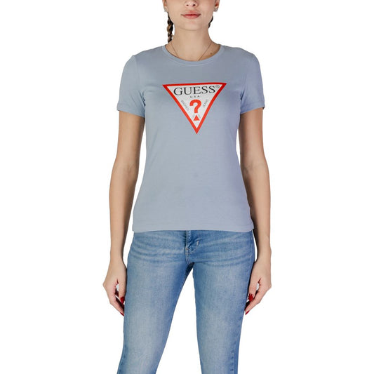 Guess Blue Cotton T-Shirt $131.00 Guess Luzworld