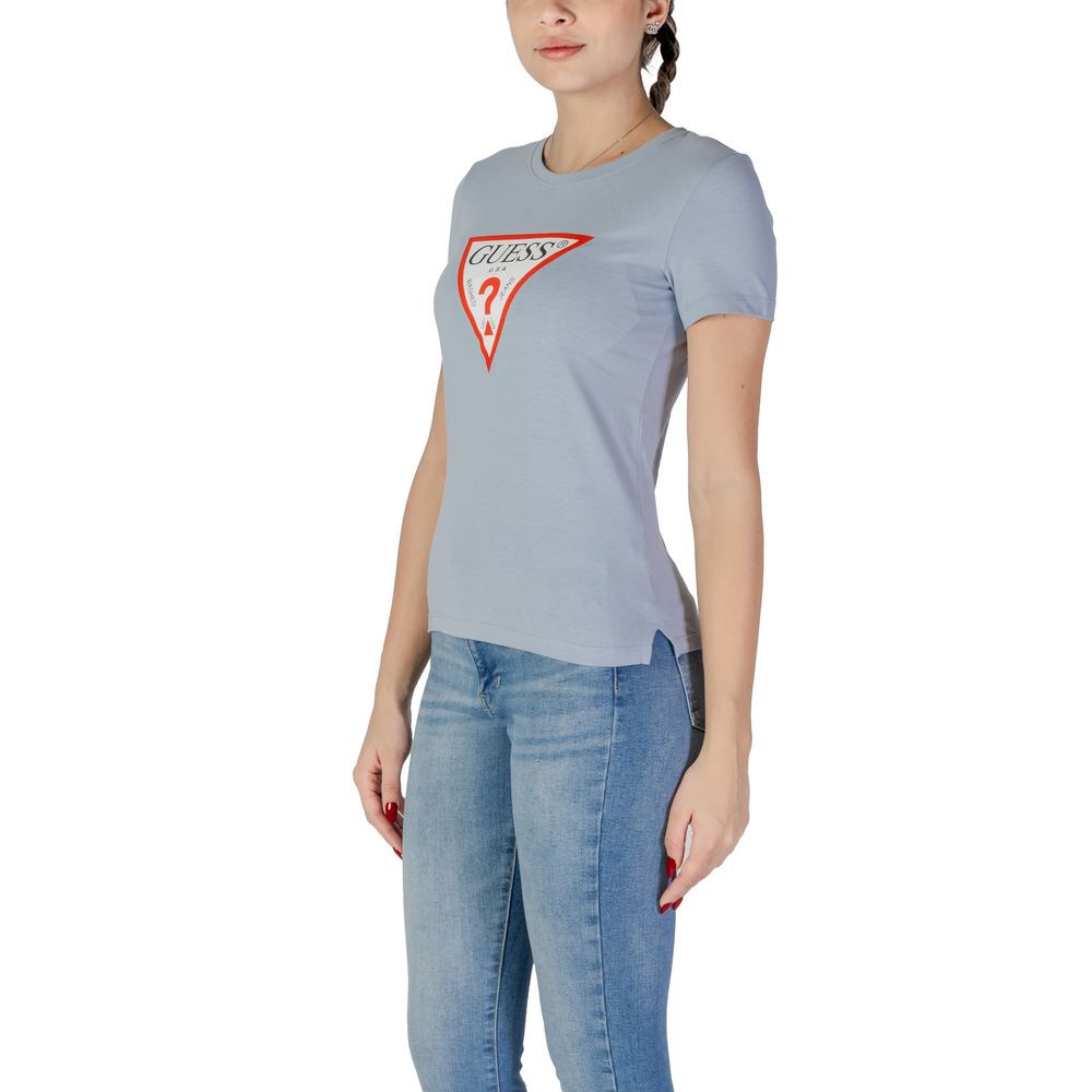 Guess Blue Cotton T-Shirt $131.00 Guess Luzworld