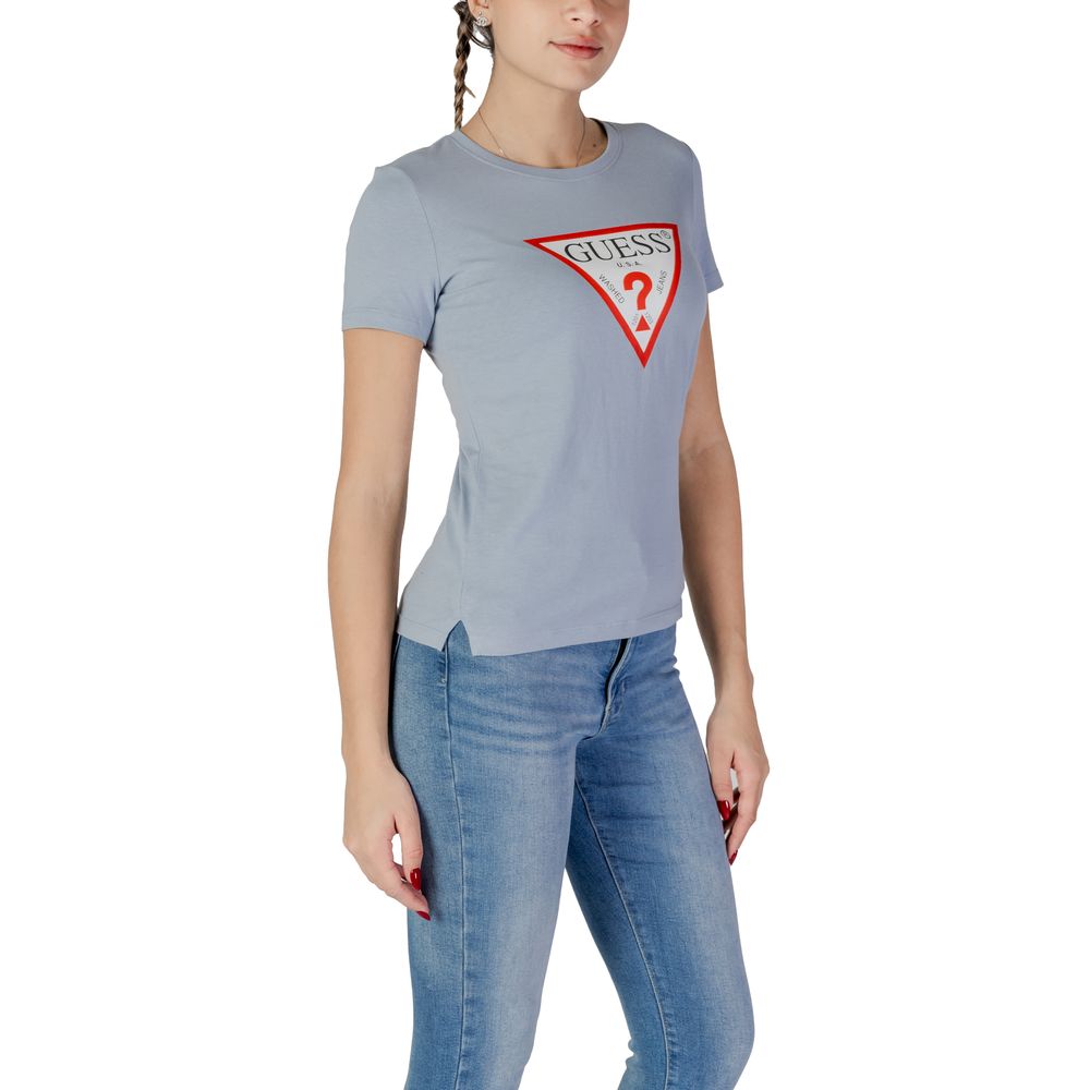 Guess Blue Cotton T-Shirt $131.00 Guess Luzworld
