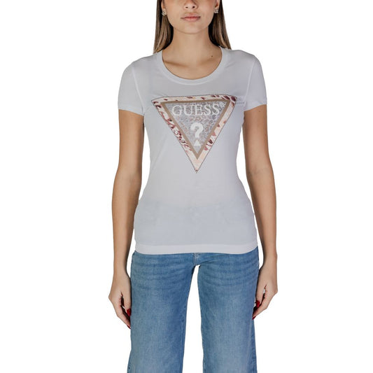 Guess White Cotton T-Shirt $158.00 Guess Luzworld