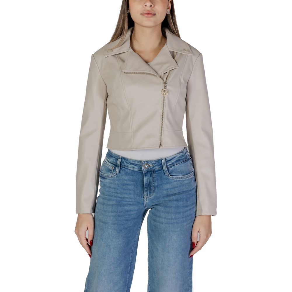 Guess Beige Polyethylene Jackets & Coat $305.00 Guess Luzworld