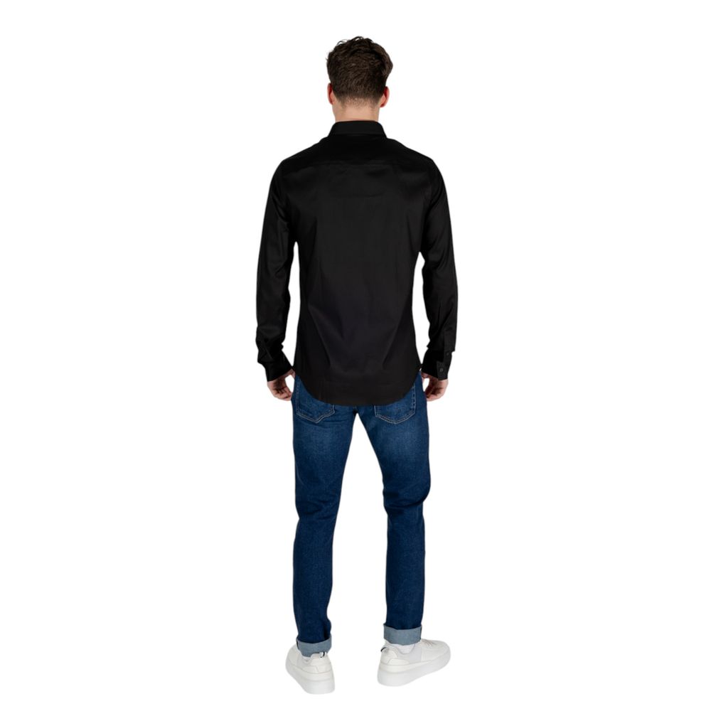 Armani Exchange Black Lyocell Shirt $211.00 Armani Exchange Luzworld
