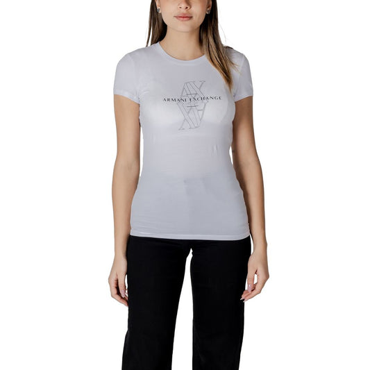 Armani Exchange White Cotton T-Shirt $164.00 Armani Exchange Luzworld